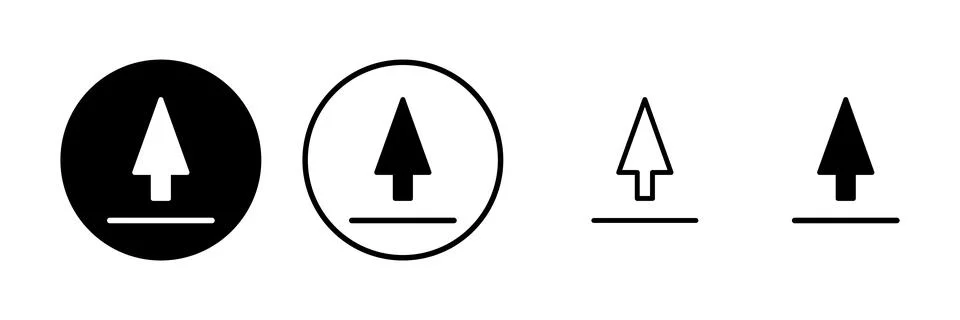 Upload icon vector illustration. load data sign and symbol Stock Illustration