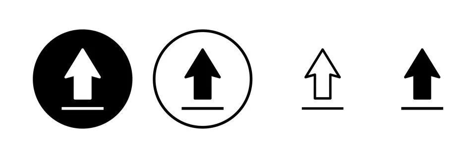 Upload icon vector illustration. load data sign and symbol Stock Illustration