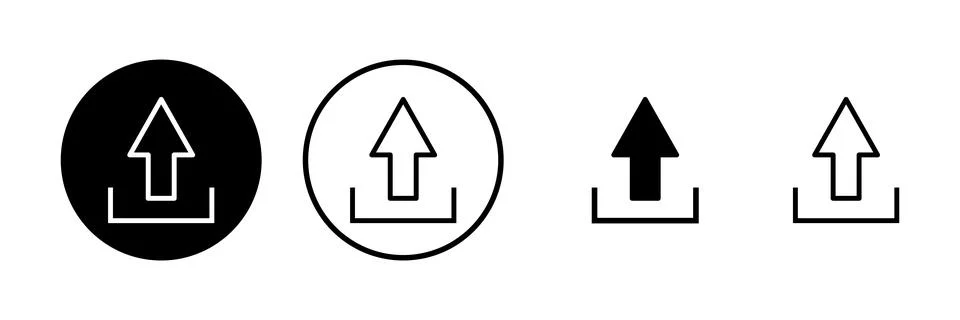 Upload icon vector illustration. load data sign and symbol Stock Illustration