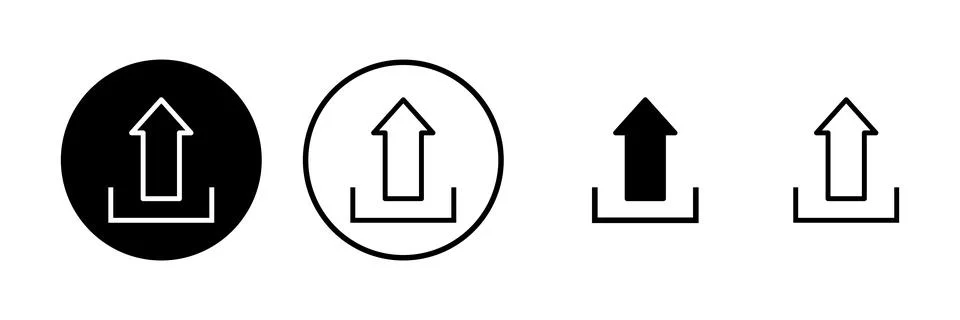 Upload icon vector illustration. load data sign and symbol Stock Illustration