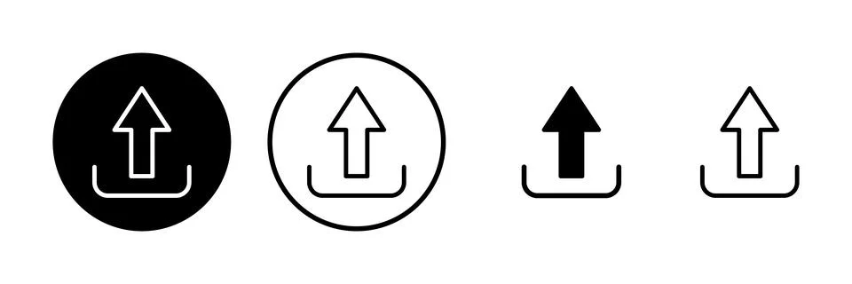Upload icon vector illustration. load data sign and symbol イラスト素材