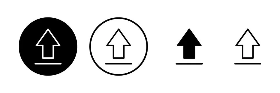 Upload icon vector illustration. load data sign and symbol Stock Illustration