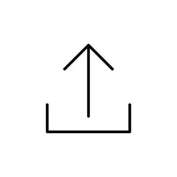 Upload icon vector. load data symbol Stock Illustration