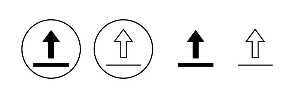 Upload icon vector. load data sign and symbol Stock Illustration