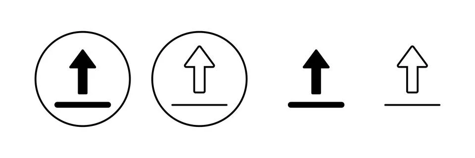 Upload icon vector. load data sign and symbol Stock Illustration