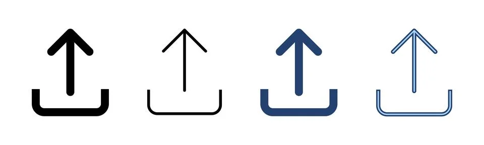 Upload icon vector. load data sign and symbol Stock Illustration