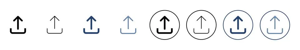 Upload icon vector. load data sign and symbol Stockillustratie