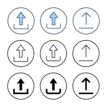Upload icon vector. load data sign and symbol Stock Illustration