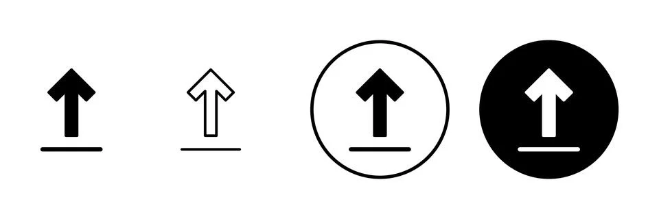 Upload icon vector. load data sign and symbol Stock Illustration