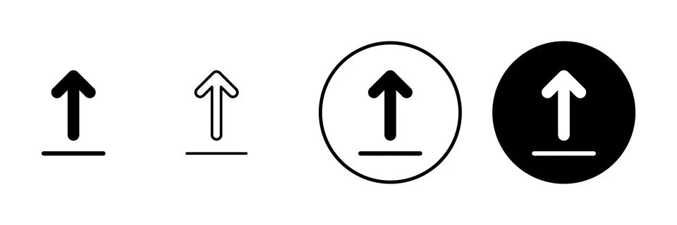 Upload icon vector. load data sign and symbol Stock Illustration