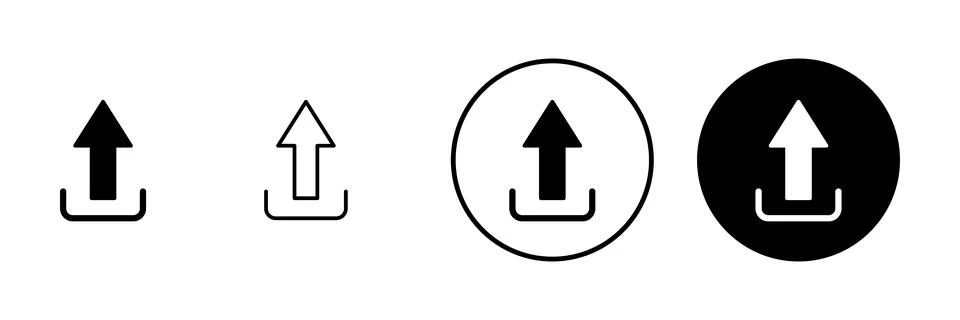 Upload icon vector. load data sign and symbol Stock Illustration