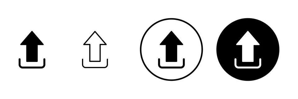 Upload icon vector. load data sign and symbol Stock Illustration