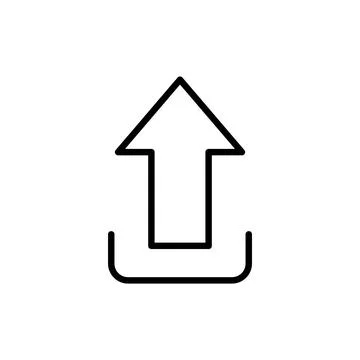 Upload icon vector. load data sign and symbol Stock Illustration