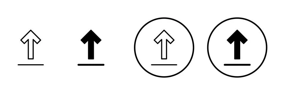Upload icon vector. load data sign and symbol Stock Illustration
