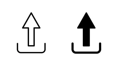 Upload icon vector. load data sign and symbol Stock Illustration