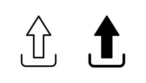 Upload icon vector. load data sign and symbol Stock Illustration