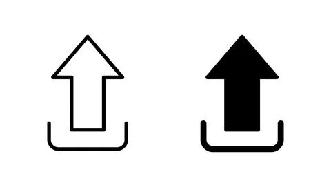Upload icon vector. load data sign and symbol Stock Illustration