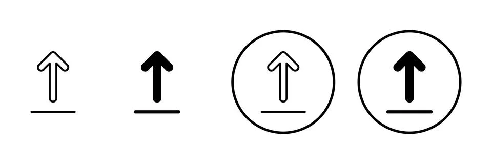 Upload icon vector. load data sign and symbol Stock Illustration