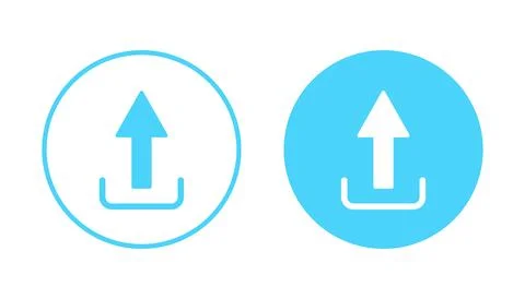 Upload icon vector. load data sign and symbol Stock Illustration