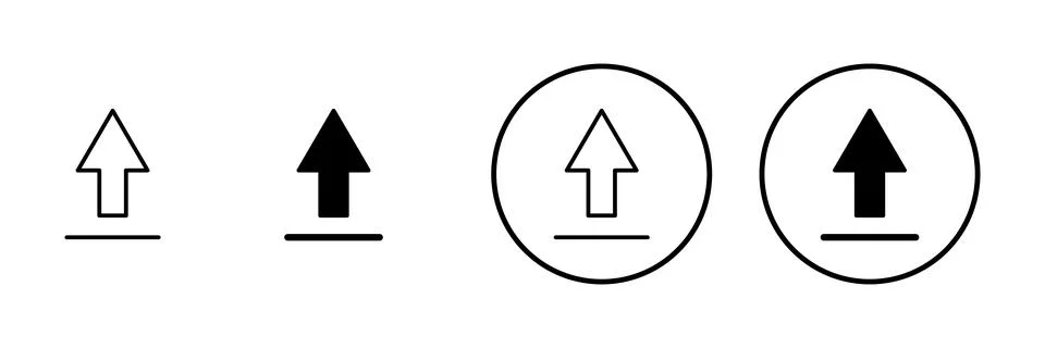 Upload icon vector. load data sign and symbol Stock Illustration