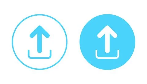 Upload icon vector. load data sign and symbol Stock Illustration