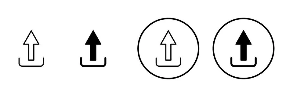 Upload icon vector. load data sign and symbol Stock Illustration