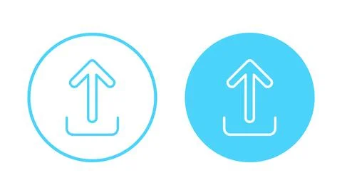 Upload icon vector. load data sign and symbol Stock Illustration