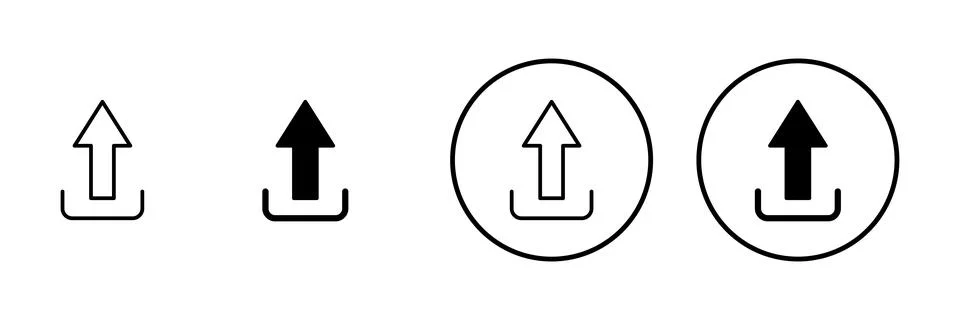 Upload icon vector. load data sign and symbol Stock Illustration
