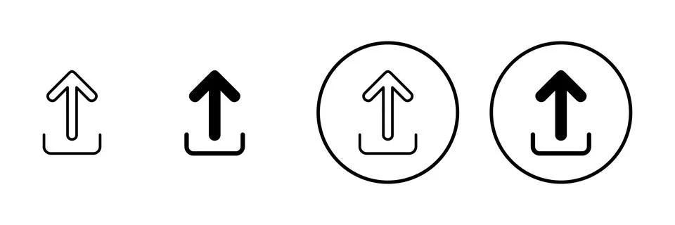 Upload icon vector. load data sign and symbol Stock Illustration