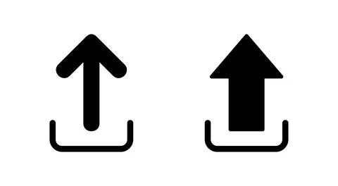 Upload icon vector. load data sign and symbol Stock Illustration