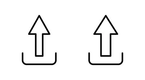 Upload icon vector. load data sign and symbol Stock Illustration