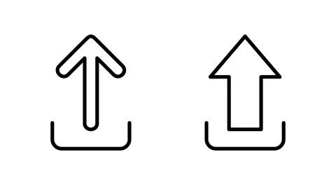 Upload icon vector. load data sign and symbol Stock Illustration