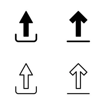 Upload icon vector. load data sign and symbol Stock Illustration
