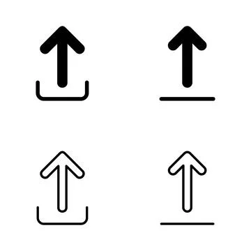 Upload icon vector. load data sign and symbol Stock Illustration