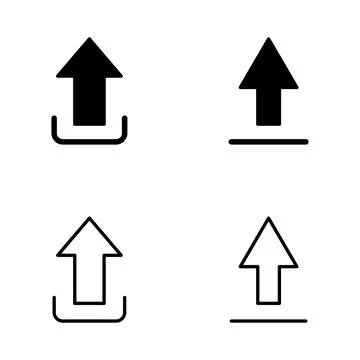 Upload icon vector. load data sign and symbol Stock Illustration