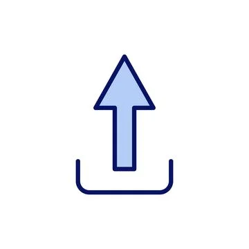 Upload icon vector. load data sign and symbol Stock Illustration