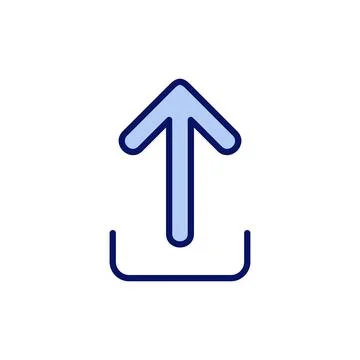 Upload icon vector. load data sign and symbol Stock Illustration