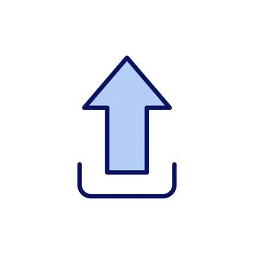 Upload icon vector. load data sign and symbol Stockillustratie