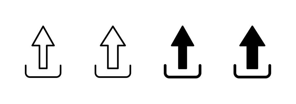 Upload icon vector. load data sign and symbol Stock Illustration