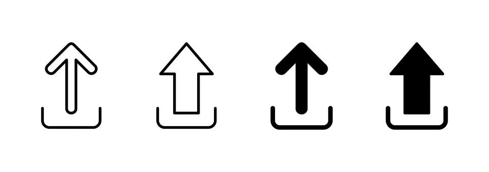Upload icon vector. load data sign and symbol Stock Illustration