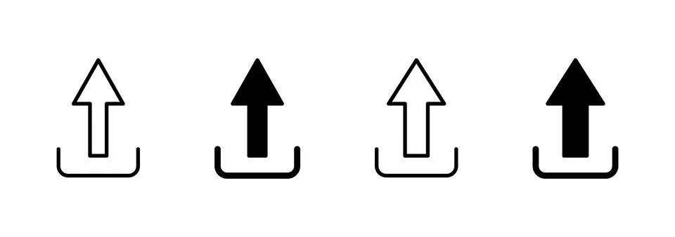 Upload icon vector. load data sign and symbol Stock Illustration