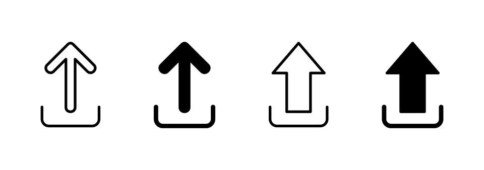 Upload icon vector. load data sign and symbol Stock Illustration