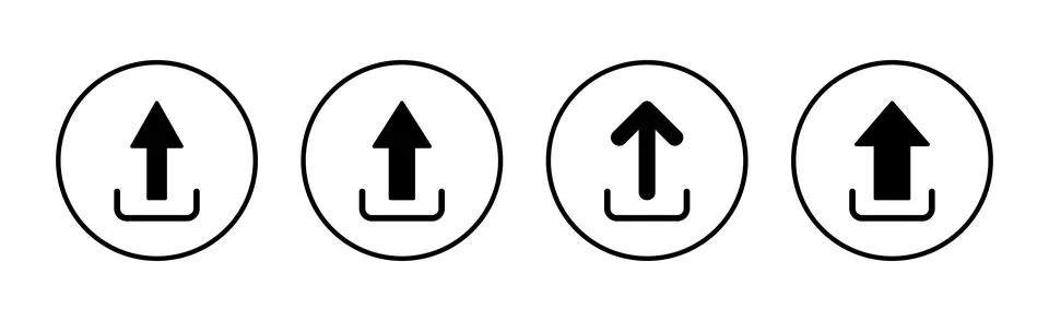 Upload icon vector. load data sign and symbol Stock Illustration