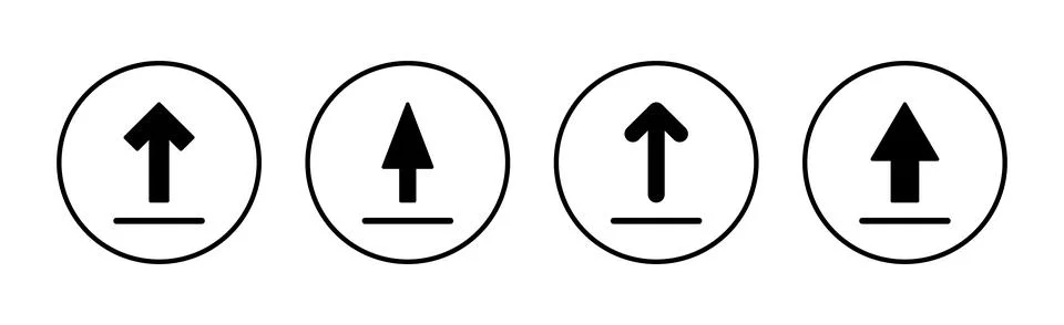Upload icon vector. load data sign and symbol Stock Illustration