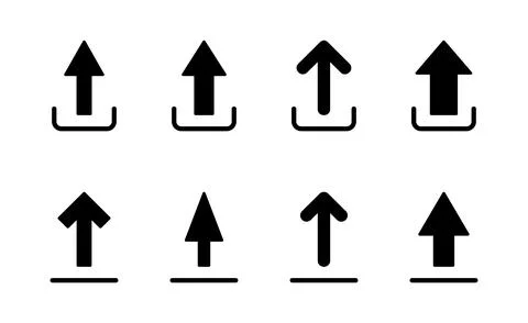 Upload icon vector. load data sign and symbol Stock Illustration