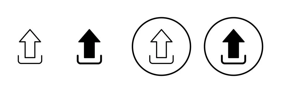 Upload icon vector. load data sign and symbol Stock Illustration