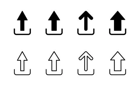 Upload icon vector. load data sign and symbol Stock Illustration