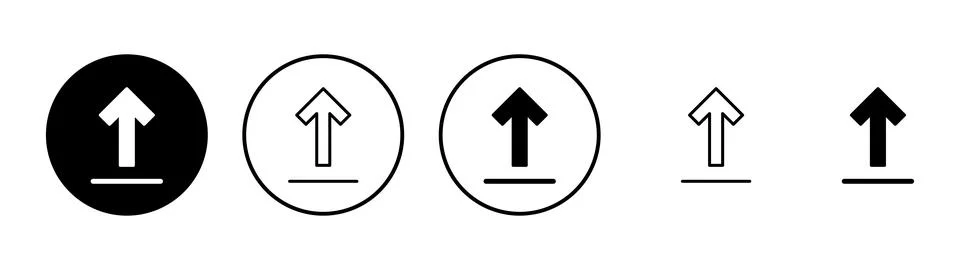 Upload icon vector. load data sign and symbol Stock Illustration