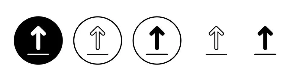 Upload icon vector. load data sign and symbol Stock Illustration
