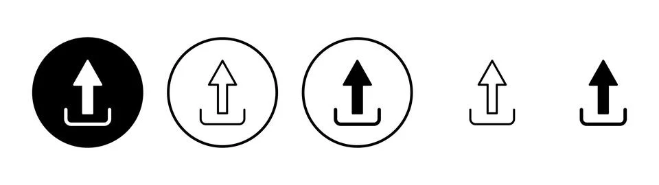 Upload icon vector. load data sign and symbol Stock Illustration